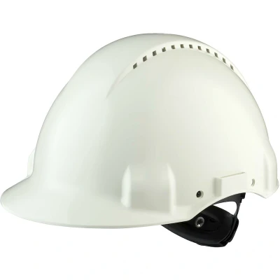 Image de 3M G3000NUV VI Casque de sécurité Uvicator avec réglage à cliquet, ventilation, bandeau en plastique, blanc 7100001960
