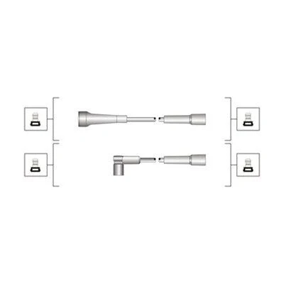 Afbeelding van MAGNETI MARELLI 941319170097 Bougiekabelset RENAULT: CLIO 1, LAGUNA 1