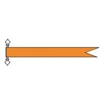 Afbeelding van Oranje wimpel 180cm