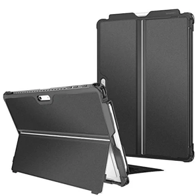 Afbeelding van Fintie Schokbestendige harde hoes met originele standaard voor Microsoft Surface Pro 7+ / 7 6 5 LTE Compatibel toetsenbord Type Cover zwart