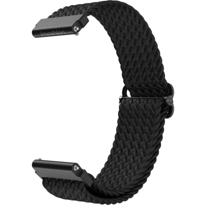 Afbeelding van imoshion Nylon geweven 22 mm bandje Geschikt voor Garmin Venu 2 / Fenix 7 Pro 7s 6 Vivoactive 4 Polar Grit X Vantage M2 V2 Zwart