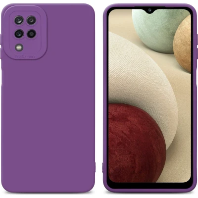 Afbeelding van Cadorabo Hoesje geschikt voor Samsung Galaxy A12 / M12 in Fluid MAT PAARS Beschermhoes gemaakt van flexibel TPU silicone Cover Case