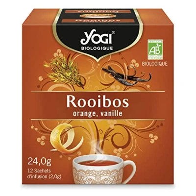 Afbeelding van Yogi Rooibos biologische infusie ayurvedische thee met rooibos, specerijen en planten oranje