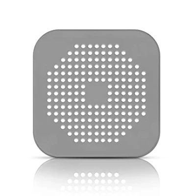 Afbeelding van ✮Frans merk✮ CZ Store® haarfilter voor douche✮✮✮ Haarvanger, douche, grijs of wit, filter gootsteen, badkuip, douche van siliconen, rubberen stop badkamer/keuken (grijs)