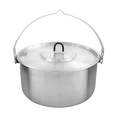 Afbeelding van Tatonka Kettle II Buitenpan van roestvrij staal met volumeverdeling en deksel zeeffunctie 4 liter Ø 23,5 x 11,5 cm