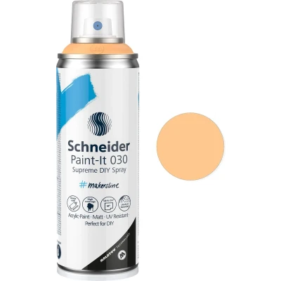 Afbeelding van Schneider spuitbus verf Paint it 030 DIY spuitverf acrylverf 200ml abrikoos pastel S ML03052100