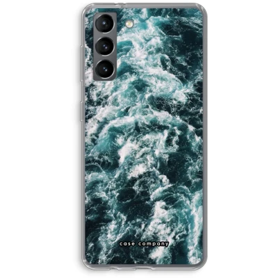 Afbeelding van hoesje geschikt voor Samsung Galaxy S21 Zee golf Soft Cover Telefoonhoesje Bescherming aan alle Kanten en Schermrand