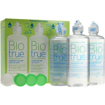 Afbeelding van Biotrue multi purpose solution 3x 300ml + lenshouder Lenzenvloeistof
