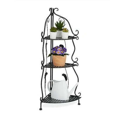 Afbeelding van plantenstandaard 3 etages inklapbaar hoek 82,5 x 30 cm metaal