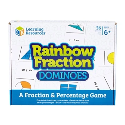 Afbeelding van Rainbow fraction dominoes / breuken domino