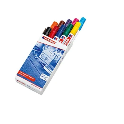 Afbeelding van Edding Permanent Marker E 3300 Doos Van 10 Stuks In Geassorteerde Kleuren