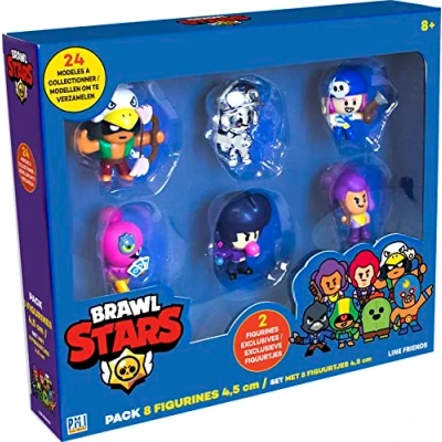 Afbeelding van Brawl Stars Set van 8 figuren 4,5 cm Brawlers Team A Lansay