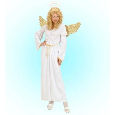 Afbeelding van WIDMANN Milano Party Fashion Engelenkostuum, jurk, Kerstmis, kerststall, carnaval, verkleedkleren, carnaval