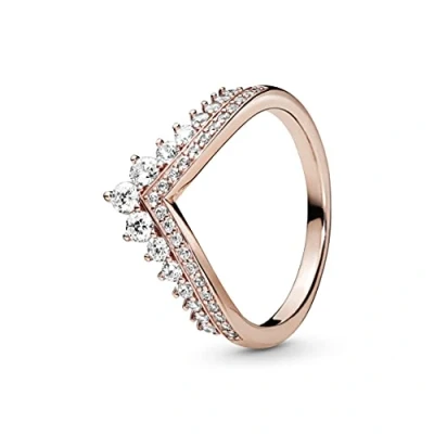 Afbeelding van Pandora Princess Wishbone 187736CZ Damesring, Metaal, Zirkonia