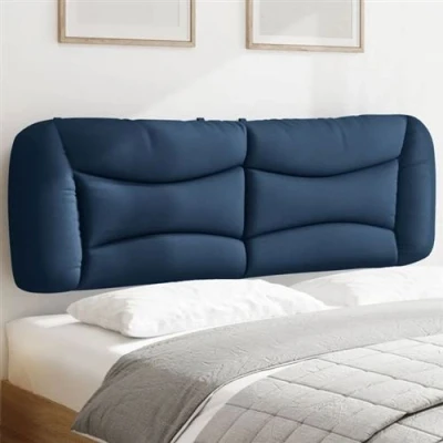 Image de vidaXL Coussin de tête lit bleu 160 cm tissu