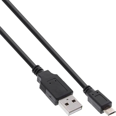 Afbeelding van USB Micro B naar A snellaadkabel USB2.0 tot 3A / zwart 2 meter