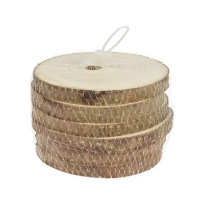 Afbeelding van 6x stuks houten decoratie boomschijven/boomschijfjes onderzetters D11 cm Hobby materiaal schijven Kerstversiering