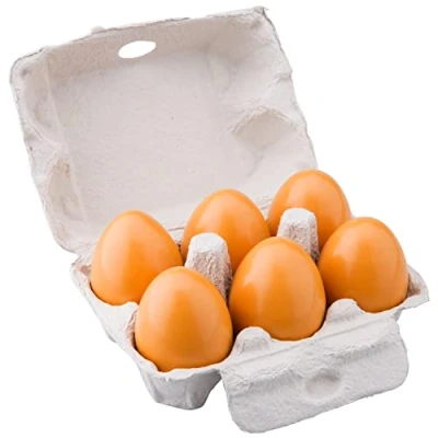 Afbeelding van New Classic Toys Houten eieren, 6 stuks, 10596, meerkleurig