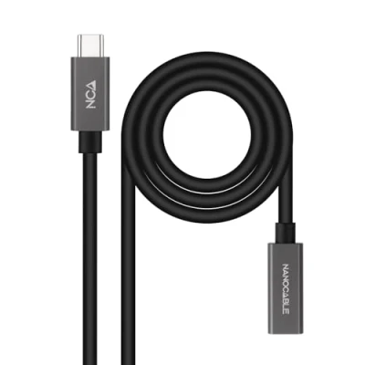 Afbeelding van USB C kabel NANOCABLE 10.01.4402 Zwart 2 m (1 Stuks)