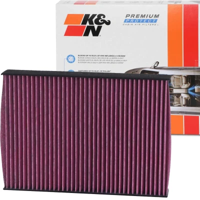 Afbeelding van K&amp;N Filters DVF5063 Interieurfilter Carbon filter 250 35 Vierkant RENAULT: Kadjar, Megane 4, Espace 5, NISSAN: Qashqai 2