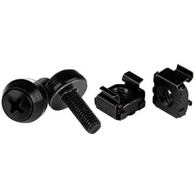 Image de Startech.com cabscrewm5b paquet de 50 vis et ecrous cages montage m5 x 12 mm pour rack armoire serveur noir