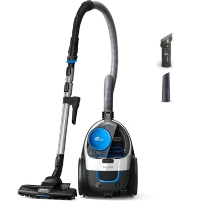 Image de Versuni Philips PowerPro Compact Série 3000 Aspirateur sans Sac, Moteur de 900 W, 3 Processus Nettoyage en un, Avec Filtre HEPA et Brosse TriActive (FC9332/09)