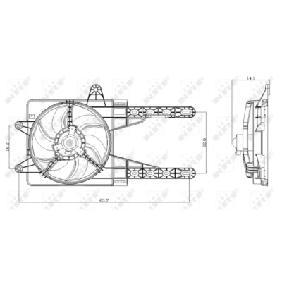 Afbeelding van Koelventilatorwiel NRF 47247