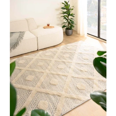 Afbeelding van Scandinavisch Tapijt/Vloerkleed Fjord Reise Grijs/crème 280x370 Cm