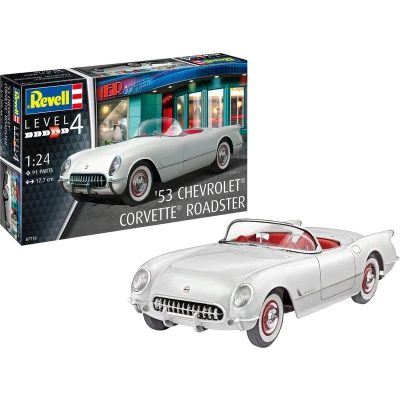 Afbeelding van 1:24 Revell 67718 1953 Chevrolet Corvette Roadster Car Model Set Plastic Modelbouwpakket