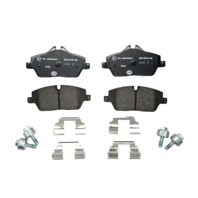 Afbeelding van HELLA 8DB 355 021 881 Remblokkenset Geschikt voor slijtage waarschuwingscontact Met remzadelschroef toebehoren BMW: