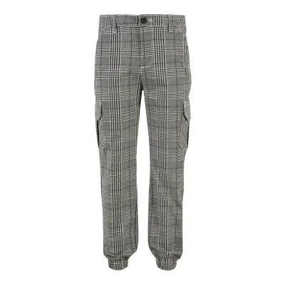 Afbeelding van Urban Classics Glencheck JOG Cargobroek voor kinderen, Maat: 110/116, Black white