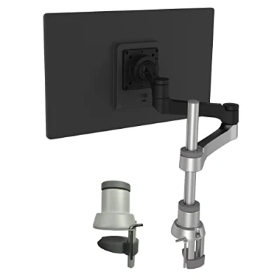 Image de R Go Bras d&#039;écran unique Zepher Kit de montage (bras moniteur réglable) pour Écran LCD aluminium argent mat Taille : Jusqu&#039;à 26&quot; montrable sur bureau