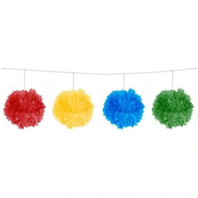 Image de Pompom pendule multi couleurs multiples