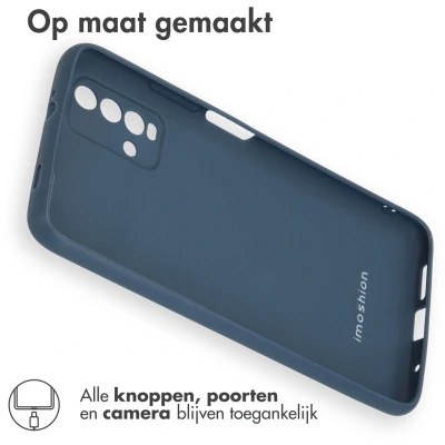 Afbeelding van iMoshion Hoesje Geschikt voor Xiaomi Redmi 9T Siliconen Color Backcover Donkerblauw