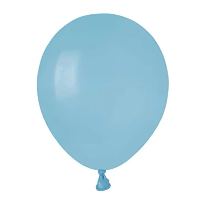 Afbeelding van 100 stuks hoogwaardige natuurlijke latexballonnen A50 (Ø 13 cm / 5 inch), pastelblauw