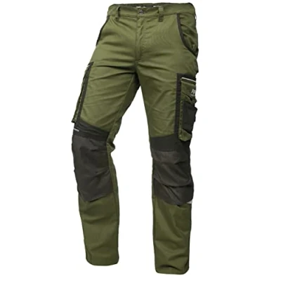 Afbeelding van PUMA WORK WEAR Premium werkbroek met veel zakken en extra versterkt nylonweefsel, groen/zwart, 56, 58