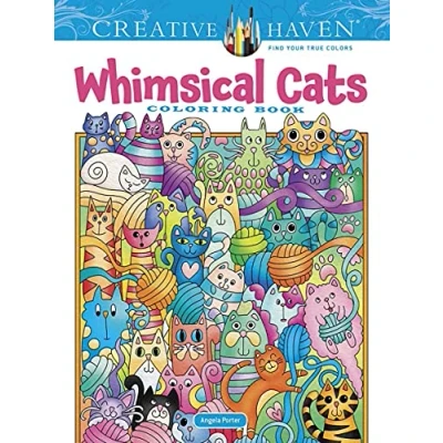 Afbeelding van Creative Haven Whimsical Cats Coloring Book
