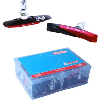Afbeelding van Elvedes Remblokken V brake 72 X 12 Mm Zwart/rood 25 Stuks