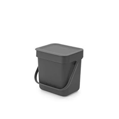 Image de Brabantia Sort &amp; Go Prullenbak, Afvalemmer, Grey, 3 Liter