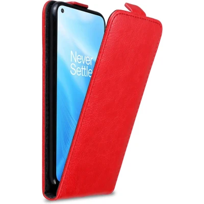 Afbeelding van Cadorabo Hoesje geschikt voor OnePlus Nord N200 5G in APPEL ROOD Beschermhoes flip design Case Cover met magnetische sluiting