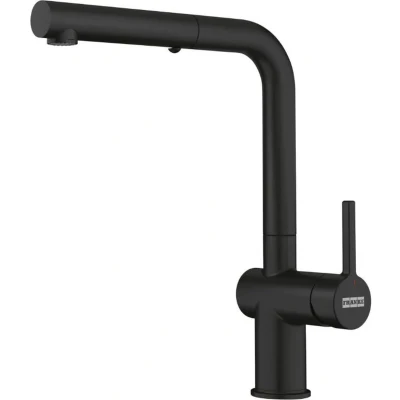 Afbeelding van Franke Active L mat zwarte Keukenkraan met uittrekbare handdouche 115.0653.382