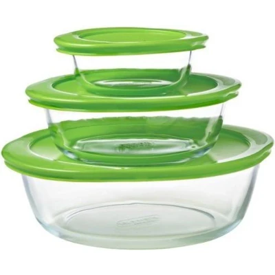 Afbeelding van Pyrex Cook &amp; Store Schaal 350 ml 1.1 liter 2.3 Set van 3 Stuks