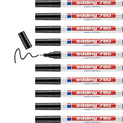 Afbeelding van Viltstift Edding 780 lakmarker rond 0.8mm zwart