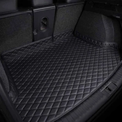 Afbeelding van Kofferbakmat voor Audi Q3 F3 2018 2023, kofferbakmat, krasbestendig, leer, A/zwart
