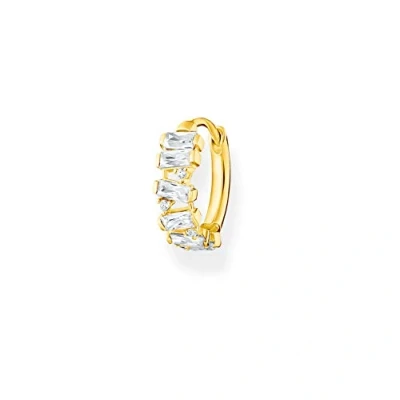 Afbeelding van Thomas Sabo Dames 18 karaat (750) tweekleurig onregelmatig Niet van toepassing Creolen CR665 414 14, Sterling zilver, toepassing,