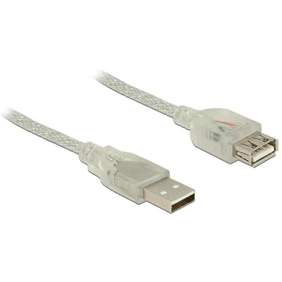 Afbeelding van Delock USB kabel 2.0 A stekker, bus 5.00 m Zwart Met Ferrietkern 84887