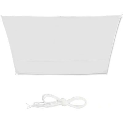 Afbeelding van Relaxdays schaduwdoek trapezium zonnezeil waterafstotend uv bestendig wit terras 3 x 5,5 4 m