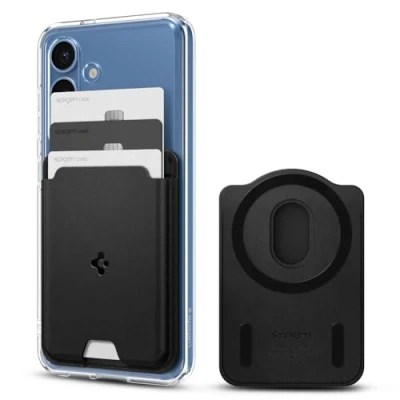 Afbeelding van Spigen Valentinus MagFit magnetische kaarthouder met 3 kaarten, ontworpen voor beschermhoes, compatibel Samsung Galaxy S25/S25+/S25 Ultra, zwart, zwart., Modern