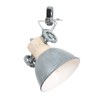 Afbeelding van Wandlamp Mexlite Gearwood Grijs Woonkamer Slaapkamer Klemspot