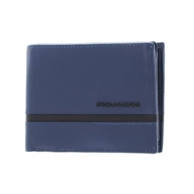 Afbeelding van PIQUADRO Kaarthoes Charlie Men&#039;s Wallet RFID Prussian Blue Blauw